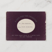 Archivist Burgundy Graduation Gift Insert Card ノートカード (正面)