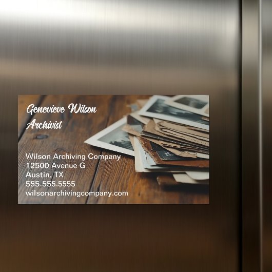Archivist Company Vintage Photographs Archival マグネット名刺