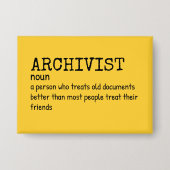Archivist Definition – Funny Pin 缶バッジ (正面)