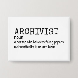 Archivist – Funny Job Definition 缶バッジ