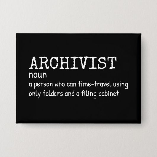 Archivist Humor Definition Button 缶バッジ (正面)