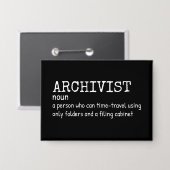 Archivist Humor Definition Button 缶バッジ (正面/裏面)