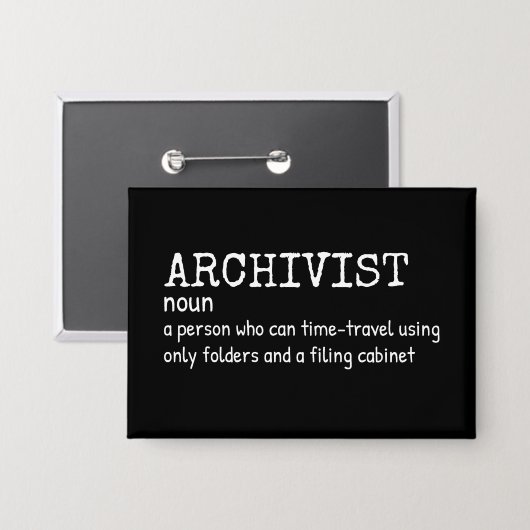 Archivist Humor Definition Button 缶バッジ (正面/裏面)