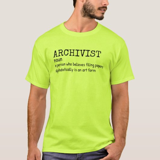 Archivist Humor Definition Men’s Shirt Tシャツ (正面)