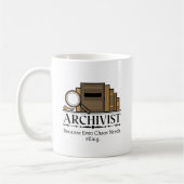 Archivist Personalized with Editable Quote コーヒーマグカップ (左)