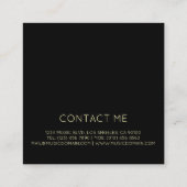 Archtopのギター奏者のカスタムな正方形の名刺 スクエア名刺 (裏面)