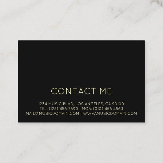 Archtopのギター奏者カスタムなVの名刺 名刺 (裏面)