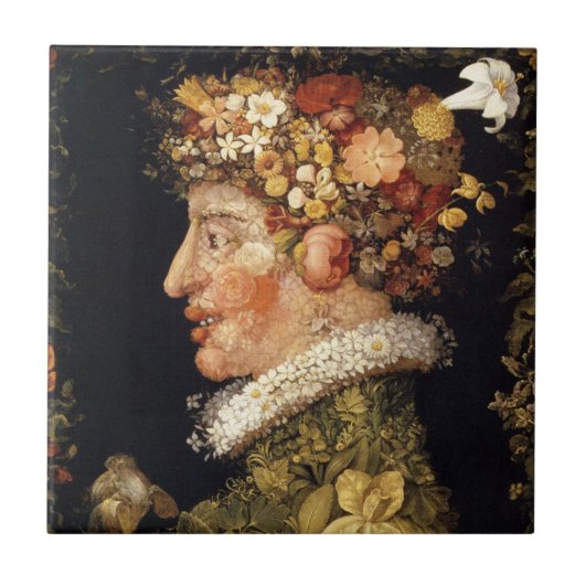 Arcimboldoの春のタイル タイル (正面)
