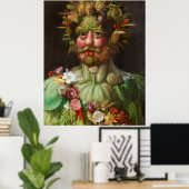 Arcimboldo's Rudolf II of Habsburg as Vertumnus ポスター (ホームオフィス)