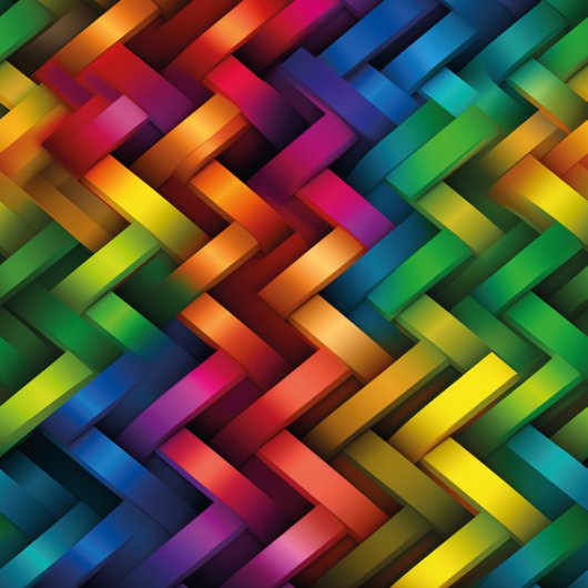 Arcoíris de Geometría Vibrante クッション