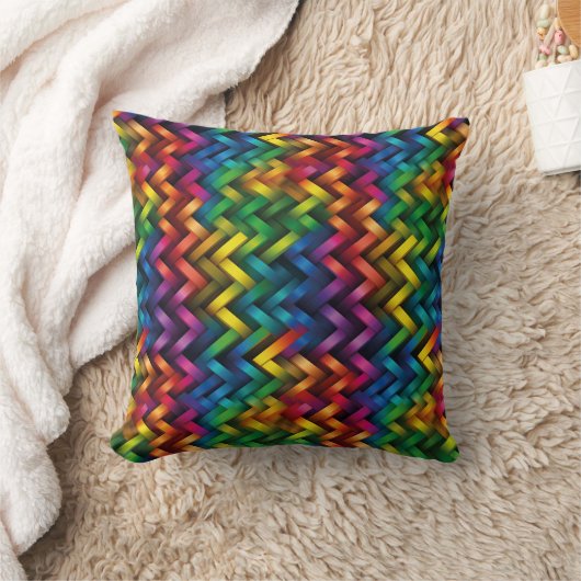 Arcoíris de Geometría Vibrante クッション (ブランケット)