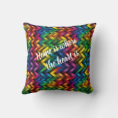 Arcoíris de Geometría Vibrante クッション (裏面)