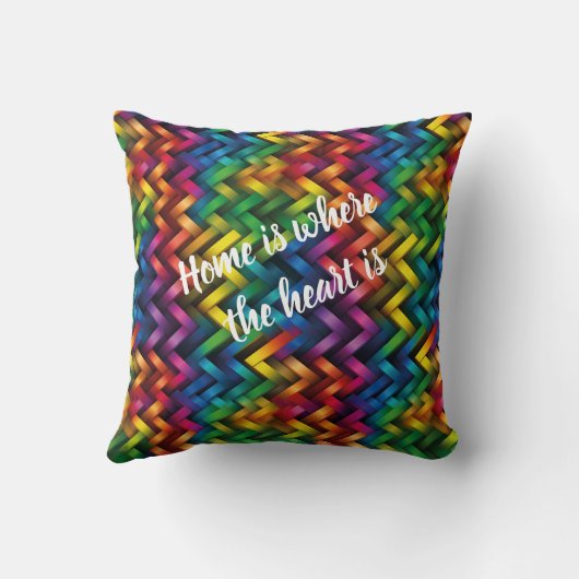 Arcoíris de Geometría Vibrante クッション (裏面)