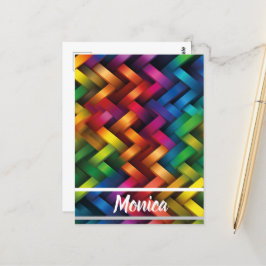 Arcoíris de Geometría Vibrante ポストカード