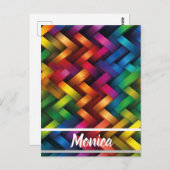 Arcoíris de Geometría Vibrante ポストカード (正面/裏面)