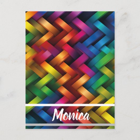 Arcoíris de Geometría Vibrante ポストカード (正面)