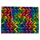 Arcoíris de Geometría Vibrante ラージペーパーバッグ (裏面)