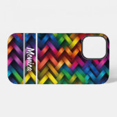 Arcoíris de Geometría Vibrante iPhoneケース (裏面横)
