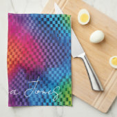 Arcoíris geometría de color キッチンタオル (四つ折り)