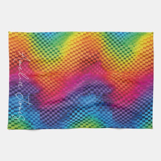 Arcoíris geometría de color キッチンタオル (横)