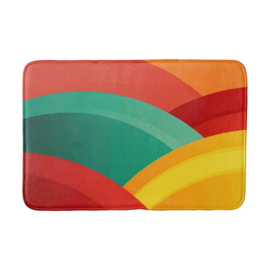 Arcs in vibrant colors バスマット (正面)