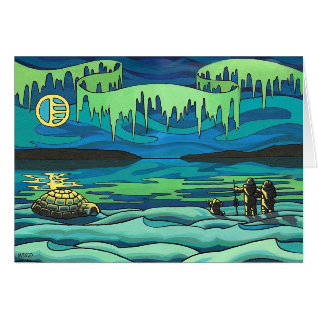 Arcticの絵画カー空白のド美しいプリントカード (正面横)