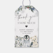 Arctic Animal Winter Onederland誕生日ありがとう ギフトタグ (正面)