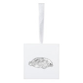 Arctic Animals Cute Doodle Holiday Cube Ornament キューブオーナメント (右)