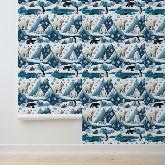 Arctic Animals Winter Wonderland Peel and Stick 壁紙 (アプリケーション)