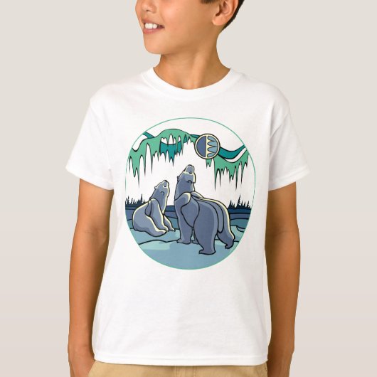 Arctic Art Kid's TシャツPolar Bear Kid's Shirts Tシャツ (正面)