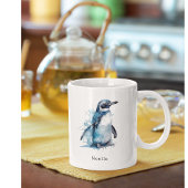 Arctic Azure Water Color Penguin,カスタム ツートーンマグカップ