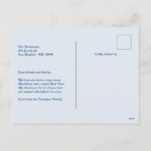 Arctic Bloom New Year Retro Modern Blue Photo シーズンポストカード (裏面)