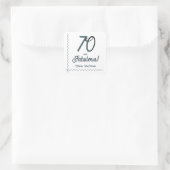 Arctic Blue Seventy and Fabulous 70th Birthday スクエアシール (バッグ)