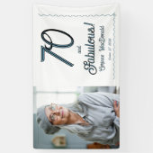 Arctic Blue Seventy and Fabulous 70th Birthday 横断幕 (縦)