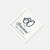 Arctic Blue Sixty and Fabulous 60th Birthday Party スタンダードカクテルナプキン (角)