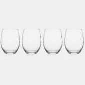 Arctic Blue Sixty and Fabulous 60th Birthday Party ステムなしワイングラス (左)