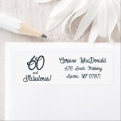 Arctic Blue Sixty and Fabulous 60th Birthday Party ラベル (インサイチュ)