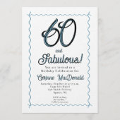 Arctic Blue Sixty and Fabulous 60th Birthday Party 招待状 (正面)