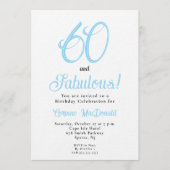 Arctic Blue Sixty and Fabulous 60th Birthday Party 招待状 (正面)