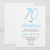 Arctic Blue Sixty and Fabulous 70th Birthday Party 招待状 (正面/裏面)