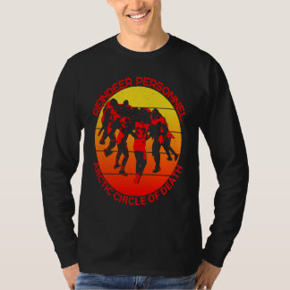 Arctic Circle of Death Snow Globe Left Reindeer Pe Tシャツ