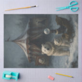 Arctic Circus Polar Bear Winter Carnival Decoupage 薄葉紙 (クラフト)