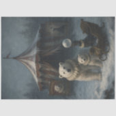 Arctic Circus Polar Bear Winter Carnival Decoupage 薄葉紙 (正面)