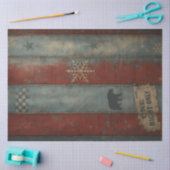 Arctic Circus Rustic Carnival Stripe Winter  薄葉紙 (クラフト)