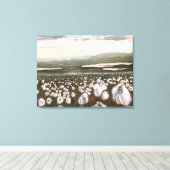 Arctic Cottonのフィールド：キャンバス印刷標準 キャンバスプリント (インサイチュ (ウッドフロア))