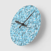 Arctic Flow – Blue Rhythm ラウンド壁時計 (傾斜)