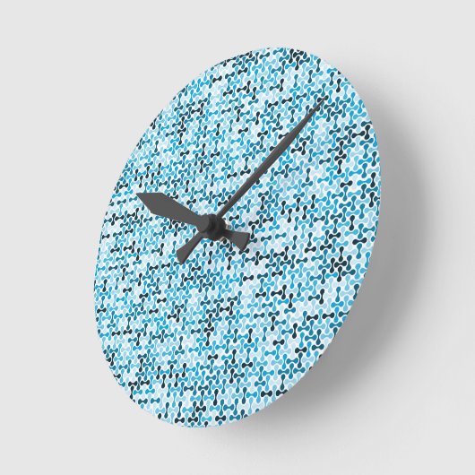 Arctic Flow – Blue Rhythm ラウンド壁時計 (傾斜)
