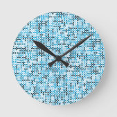 Arctic Flow – Blue Rhythm ラウンド壁時計 (正面)