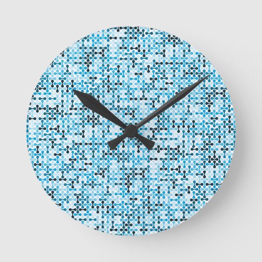 Arctic Flow – Blue Rhythm ラウンド壁時計 (正面)