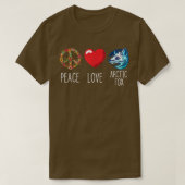 Arctic Fo Landscape Love Peace Fo Heart Peace  Tシャツ (デザイン正面)